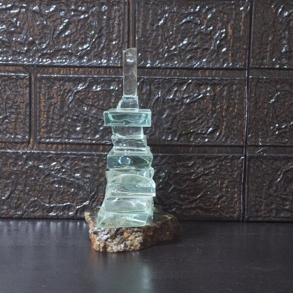GLASS AND GRANITE 7 INCH TALL INUKSHUK HEAVY - Picture 3 of 7